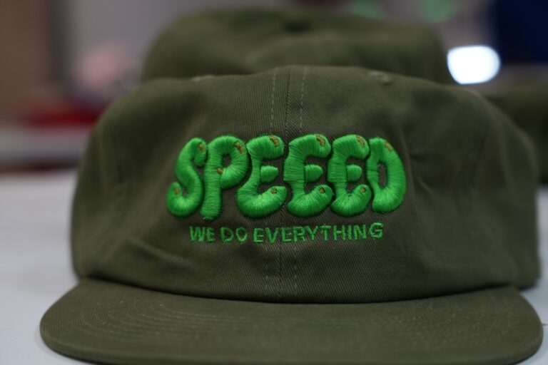 Custom embroidered hat produced at our Naples, FL facility