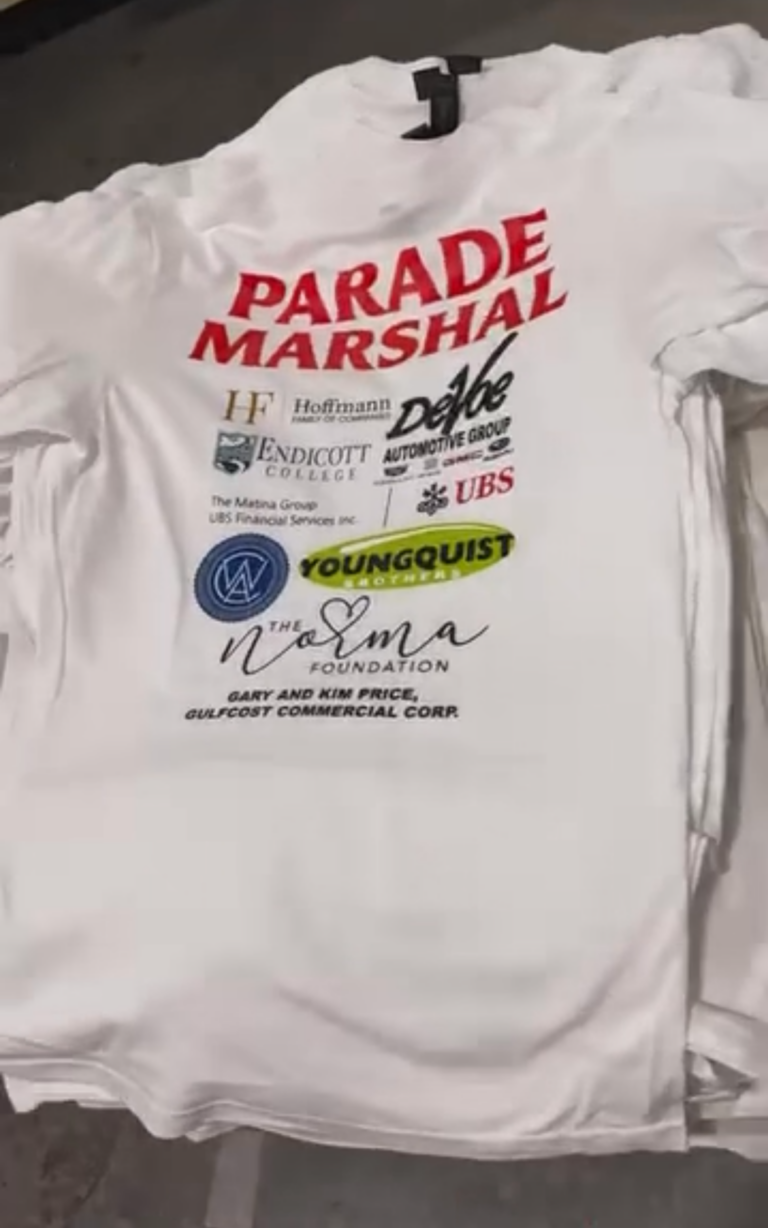 Screen printed custom apparel produced in Naples, FL